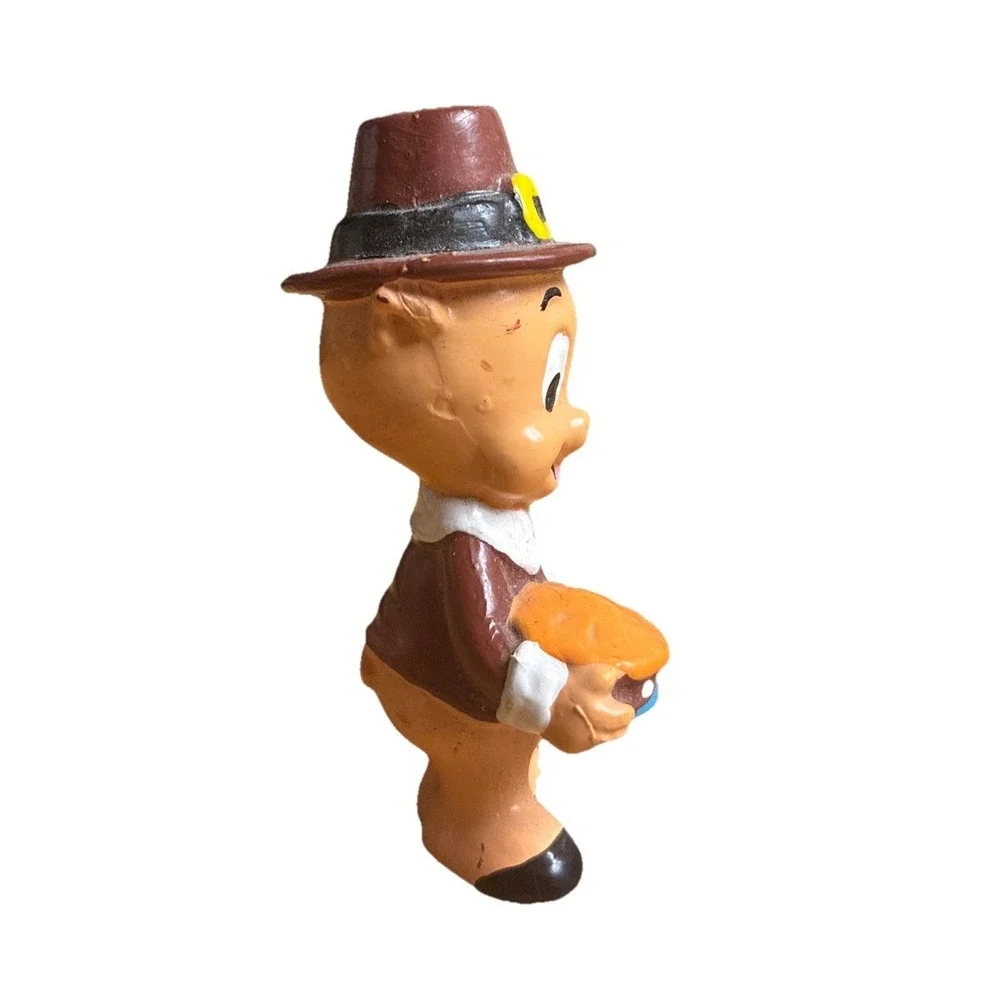 Vintage Applause Looney Tunes Porky Pig Pilgrim PVC Figure 2.5